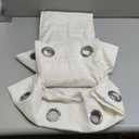 NICETOWN Natural Linen Curtains 84 inch Long 2 Panels Set, Grommet Top Thick Linen Burlap Semi Sheer Vertical Drapes Privacy Assured with Light Filtering for Bedroom/Living Room, W55 x L84