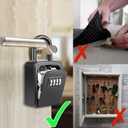 Key Lock Box Wall Mounted, [5 Keys Capacity] Diyife Portable Lock box for House Key, Resettable Outdoor Lock Box, Waterproof Key Safe Storage Lock Box for Home Garage Office, 1Pack Black
