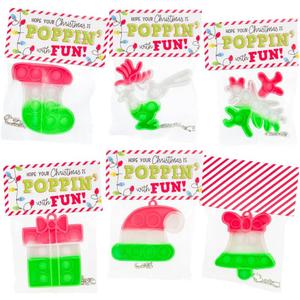24 Pack Bulk for Students, Christmas Pop It Fidget Toys, for Kids Classroom, Prizes, Stocking Stuffers, Office Gifts, and popit Party Favors - Goody Bag Stuffers and Christmas Goodies