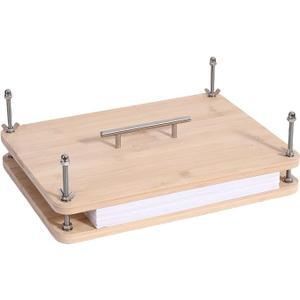 Solid Wood Book Press for A4, Beech Bookbinding Press for Book Binding and Paper Press, Heavy Duty Book Binding Clamp and Book Press Holder for Edge Painting, DIY Book Repair Tool