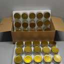 Encheng 8 oz Glass Jars With Lids, Ball Regular Mouth Mason Jars For Storage,Pickles Canning Jars For Caviar,Herb,Jelly,Jams,Honey,Glass Storage Jars For Kitchen Dishware Safe,Set Of 30 (Gold)