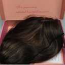 PANEWAY Hair Topper 16Inch Hair Toppers For Women with Thinning Hair 6.5x6.5 Ladies Wiglets Toppers Hair Pieces for Women - Dark Brown with Highlights