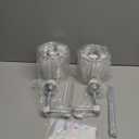 Crystal Wall Sconces Set of 2, Dimmable Wall Sconce with Plug in Cord and Dimmer Chrome Plug in Wall Lamp Wall Mounted Light with Crystal Shade for Living Room Bedroom Vanity Light, Bulbs Included