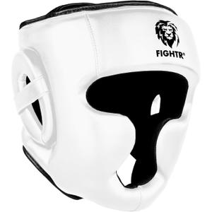 FIGHTR Boxing Headgear with Best fit | Boxing Helmet Guard for Sparring | Adjustable Size for MMA, Muay Thai, Kickboxing & Martial Arts (White)