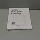 SUNEE Binder Dividers with Tabs for 3 Ring Binder, 8.5 x 11 Paper White Binder Dividers Blank with 5 Tabs, 20 Sets Page Dividers for School, Office and Home, 100 Dividers