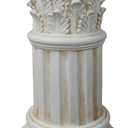 Exquisite Magnesium Oxide Corinthian Greek Column Pillar with Stand Base Pedestal for Indoor Outdoor Garden Backyard Courtyard Patio Office Decor23.9High,White