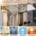 Window Awning for Door Entrance,24x48in Polycarbonate Cover Front Door Outdoor Patio Awning Canopy, UV, Rain & Snow Protection for Porch, Patio, Balconies(Brown) 60x120cm