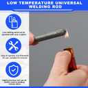Tandefio 12 Pcs Low Temperature Universal Welding Rod Sticks Metal Melt Low Melt Solder Pipe Tools Electrode Aluminum Rod for Stainless Steel Iron, Beginner and Pro