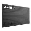 SMARTSTANDARD Black 4x8FT Slatwall Panels, PVC Slat Wall Panels for Storage