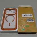 Miracase Magnetic for iPhone 17 Pro Case 6.3" [Compatible with MagSafe] Full-Body Phone Case with Built-in Glass Screen Protector & Camera Control, Drop Proof iPhone 17 Pro Cover, Orange