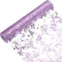 uxcell Purple Table Runner Roll 11.4" x 45 Feet Sequin Foil Metallic Mesh Table Runner Decor Table Decorations for Wedding, Birthday Party, Christmas, New Year