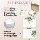 Christmas Advice and Wishes Cards Box - 50 Pcs Wedding & Baby Shower Advice Cards, Well Wishes Box for Graduation, Christmas, Birthday Party Decorations, Bridal Shower Games(Mistletoe) -A10