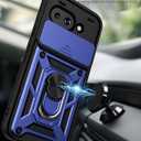 for Google Pixel 9A Case Sliding Camera Cover and Multi Angle Stand,Blue