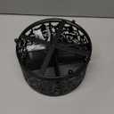 360 Rotating Utensil Caddy - Silverware Cutlery Caddy Holder with 4 Compartment, Metal Flatware Organizer Countertop with Handle for Party Camping Picnic, Kitchen Counter, Office (Black)