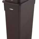 Winco Slender Trash Can, 23-Gallon, Brown