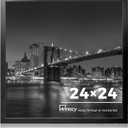 Annecy 24x24 Picture Frame Black（1 Pack）, 24 x 24 Picture Frame for Wall Decoration, Classic Black Minimalist Style Suitable for Decorating Houses, Offices, Hotels