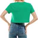 Funny St Patricks Day Outfits Shirt Women Sexy Saint Patricks Day Crop Tops | Shamrock Clover Crop Tops for Teen Girls (Green, M)