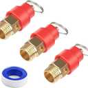 Air Compressor Pressure Relief Valve 120 Psi Set Pressure, 1/4" NPT External Thread Air Compressor Safety Valve Safety Relief Valve, Pressure Outlet. Pop-Up Valve