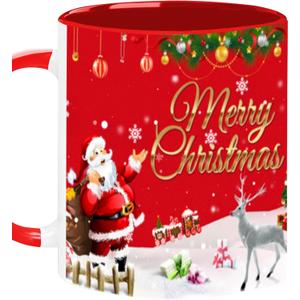 ERYUWOZA Christmas Coffee Mug, Christmas Mug Gifts for Women, Men, Mom, Dad, Uncle, Aunt, Wife, Husband, Sister, Friends, Her, Him, Gift Box Packaging, Red, 11oz (Pack of 1)