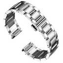 BINLUN Stainless Steel Watch Band, Heavy Duty Metal Replacement Strap with Polished & Matte Brushed Finish for Men and Women, 16mm-26mm(Mid-Brushed Finish Silver,23mm)