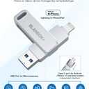MFi Certified 128GB Photo Stick for iPhone Flash Drive,USB Memory Stick Thumb Drives High Speed USB Stick External Storage Compatible for iPhone/iPad/Android/PC