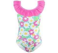 XiaoMoSha Girls Swimsuits Ruffled Round Neck One Piece Bathing Suits Quick Dry UPF 50+ Summer Hawaii Swimwear for Kids 3-10T (Hotstars) XiaoMoSha Girls Swimsuits Ruffled Round Neck One Piece Bathing Suits Quick Dry UPF 50+ Summer Hawaii Swimwear for Kids 3-10T (Hotstars)