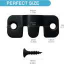 20PCS 1.69 x 0.75 inch Black Flush Mount Bracket Stainless Steel Interlock Hanging Buckle Z Clips Headboard Wall Mounting Brackets French Cleat Picture Hanger Heavy Duty with 40PCS Screws