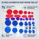 Car Body Dent Removal Pulling Tabs 36Pcs Different Size Dent Repair Puller Tabs Paintless Repair Kits Puller Glue Tabs Puller Tabs Dent Suction Cup