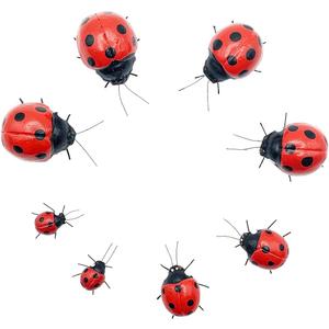 Arsnature 8PCS Realistic Ladybugs Refrigerator Magnet - Magnetic Ladybugs for Fridge & Garden - Cute Magnet for Home, Kitchen, Office, Whiteboard