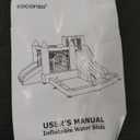 9-in-1 Inflatable Water Slide for Kids Age 3-6, Outdoor Blow Up Bounce House Water Park with Dual Slides, Climbing Wall, Splash Pool, Water Cannons, Jumping Area, Backyard Water Slide with Blower