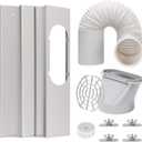HOXHA Air Conditioner Window Vent Kit Universal Adjustable Window Kit with 5.9” Diameter 59” Length Exhaust Hose for AC Unit, AC Seal Panel for Horizontal&Vertical Window