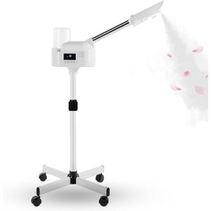 Professional Facial Steamer On Wheels for Esthetician, Touch Screen Vaporizador Facial Steamer with Hot Mist&Timer Function, Spa and Home Use