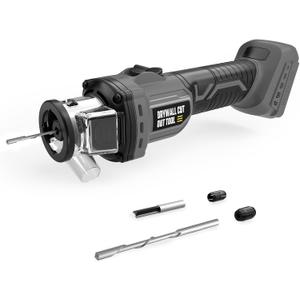 VERVEWAVE Cordless Drywall Cut-Out Tool Compatible with DEWALT 20V Battery, Rotary Saw with 1/8" and 1/4" Collets, 30000 RPM, Compact Spiral Saw for Cutting Wood Drywall,Sheetrock,Wood (Tool Only)
