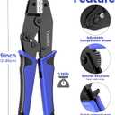 Wire Stripper and Crimping Tool,AWG 24-10 Automatic Stripper Tool with AWG 22-10 Ratchet Wire Crimper For Heat Shrink Connectors and Insulated Terminals, 3 in 1 Stripping/Cutting/Crimping