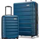 Samsonite Omni 2 Hardside 2 Piece Set - Includes Carry-On & Large Checked Luggage - 360° Dual Spinner Wheels - Integrated TSA Lock & Expansion  - Lagoon Blue