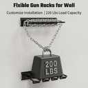 Gun-Rack,Adjustable Gun-Rack-Wall-Mount,Heavy Duty Steel Gun-Rack-for-Wall,Indoor-Gun-Racks 3/6/8/12 Slot Rifle-Rack Display Stand