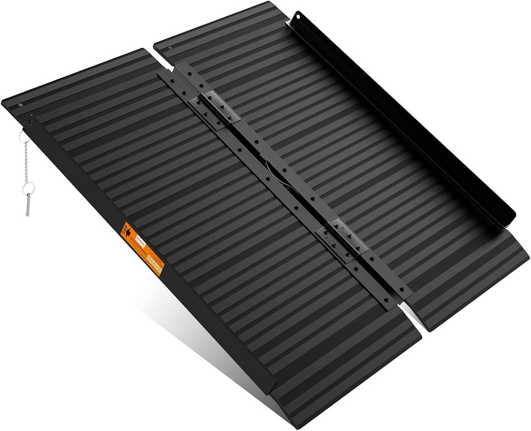 Black Aluminum Ramp 3FT, With Non-Slip Surface Wheelchair Ramp, Folding Portable Wheelchair Ramps for Home Steps,Scooter Ramp for Car, Stairs, Doorways, Curbs, 800 LBS Weight Capacity, 28.3" W x 36''L (3FT(Using height 3-9''))
