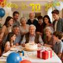 Cheers to 70 Years Banner 16 Inch Gold Foil 70th Birthday Balloon Decorations for Him/Her 50th Birthday Party 70 Years Anniversary Decorations 70th Wedding Party Supplies For Men/Women