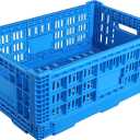 Collapsible Storage Bin Containe52 Liter Transferheavy duty plastic storage box,blue milk crates heavy duty Transit storage of various items (1)