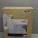 Comfort Spaces White Full Size Comforter Set - 3 Pieces Pintuck Pleated Bedding Sets, All Season Lightweight, Extra Softness Pre-Washed Microfiber Full Bed Set, Shams, Full