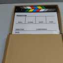 Swpeet 8Pcs 10"x12" Acrylic Film Movie Clapboard Kit, Magnetic Blackboard Eraser, M3 Hex Wrench and 5Pcs Custom Pens Dry Erase Director Clapper Coating Board Slate for Film Fans