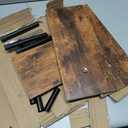 JayRex Countertop Organizer Organization, 3 Tier Moveable Corner Shelf Organizer for Kitchen, Bathroom, Spice Rack, Coffee Area, Over Sink, Dresser Table (Rustic Brown)