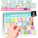 Hadley Designs My First Busy Book Toddlers 3-5, Montessori Preschool Learning Activities Age 4-5, 174 Pcs Velcro Busy Book, Travel Toys Airplane Car Quiet Time, Sensory Toys, Easter Gifts for Kids