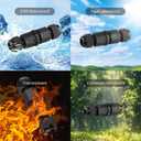 2 x IP68 Waterproof Electrical Connectors, Outdoor Junction Box Waterproof, M16 2 Way 3 Pin for Max  7.3mm Cable Diameter, 2 Pack