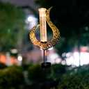 39'' Rain Gauge Outdoor - Solar Flame Design Rain Gauges for Yard, Lawn, Pathway, Patio