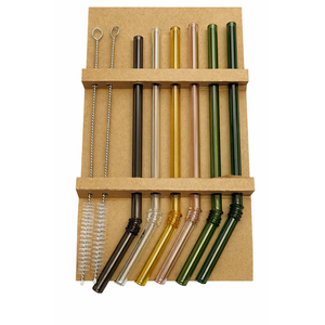 6 Stainless Steel Curved Straws with Cleaners