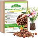 2 LBS Natural Leca Clay Pebbles for Plants- 4-16mm Expanded Clay Leca Balls for Indoor Plants, Hydroton Clay Pebbles for Plants Hydroponic & Aquaponics Growing, Orchids, Drainage, Terrarium