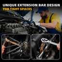 46-Piece Socket Wrench Set, Premium 1/4 inch Metric Socket Set, Ratchet Set with Quick-Release Ratchet and Extension Bar, Compact Storage Case - Perfect for Auto Repair & Home Use