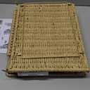 1 Pack Paper Rope File Box Organizers Collapsible Letter Size Filing Cabinet with Lid Woven Hanging File Basket Portable Decorative Document Storage Box for Office/Decor/Home (Letter Size)