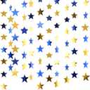 Patelai Glitter Star Garland Banner 2026 Graduation Decor 130 Feet Star Hanging Banner Twinkle Backdrop for Party Birthday Classroom Wedding Supplies(Blue, Gold)